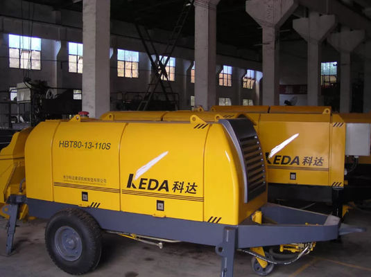 Electric Motor Stationary Concrete Trailer Pump 80m3/h Max Theoretical Output