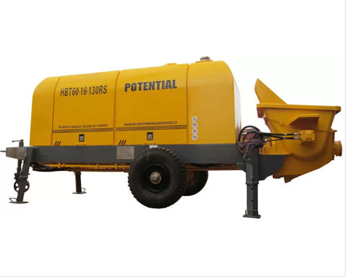 Pressure 1400rpm Stationary Diesel Concrete Trailer Pump With Model HBT60.16.130RS