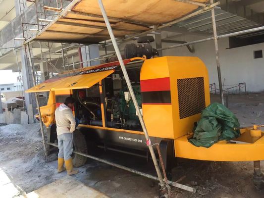 Diesel Trailer Concrete Pump Machine Smooth Finish Concrete Pouring Solution