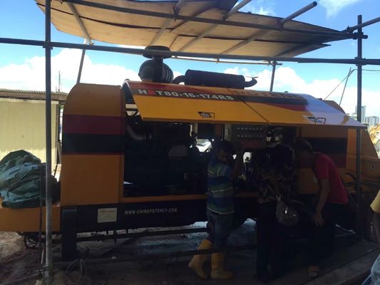 Diesel Stationary Static Concrete Pump With 16 MPa Pressure Open Circuit Hydraulic System