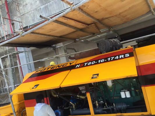 Trailer Static Concrete Pump 16MPa Max Theoretical Pressure Concrete Delivery Pump