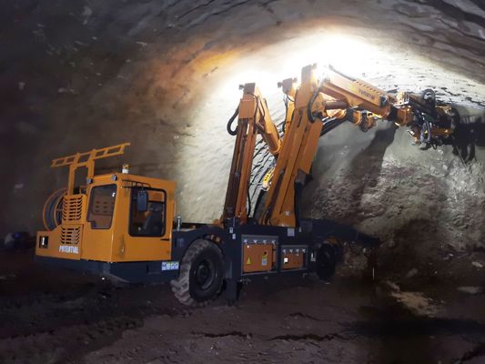 13KW Arch Installation Trolley With Rock Drill 3000Kg Platform Load Capacity