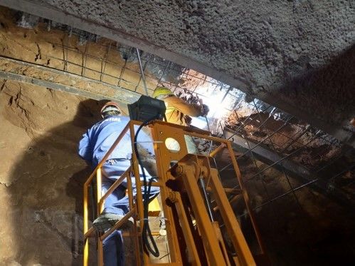Tunnel Construction Arch Installation Trolley 13kw Rock Drill Arch Installation Carrier