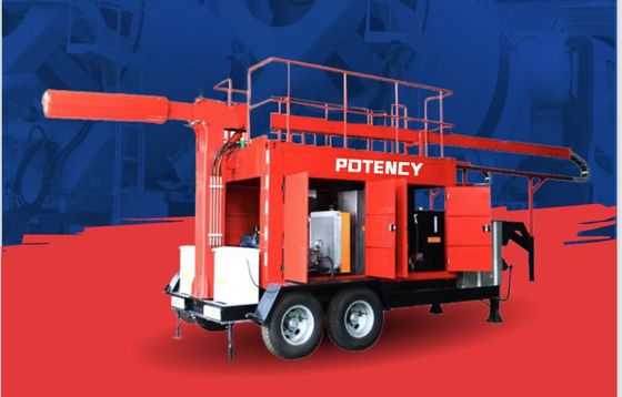 Industrial Intelligent Cement Mixer Drum Cleaning Machine For Heavy Duty Blast Cleaning