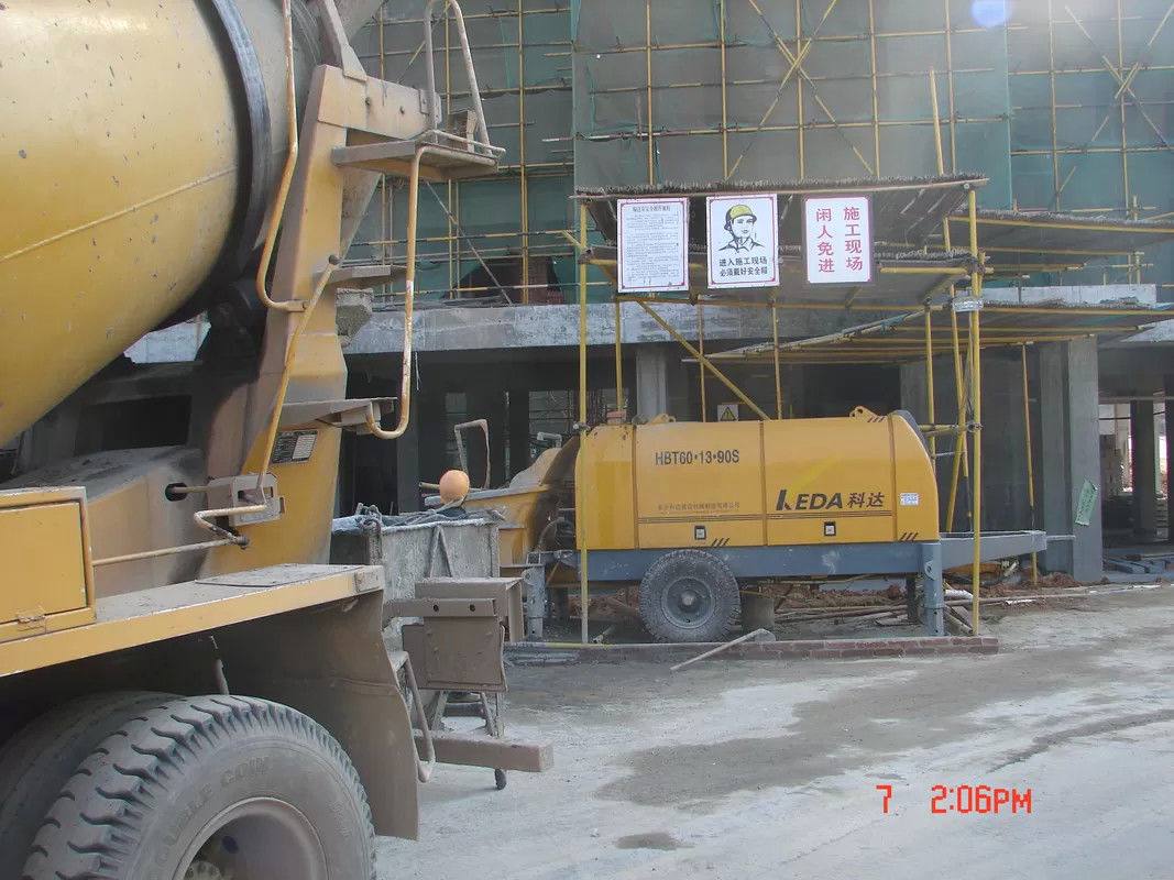 Sturdy HBT60.13.90S Concrete Trailer Pump With Electric Motor 70m3/H Output