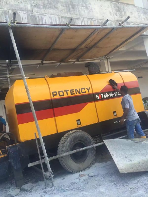 40mm Max Aggregate Size Concrete Pump Max Theoretical Vertical Reach Up To 200m