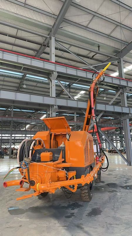 80m Cable Reel Length Robotic Shotcrete Machine Up to 8.5m Shotcrete Distance and 20 Cubic Meters Per Hour Capacity
