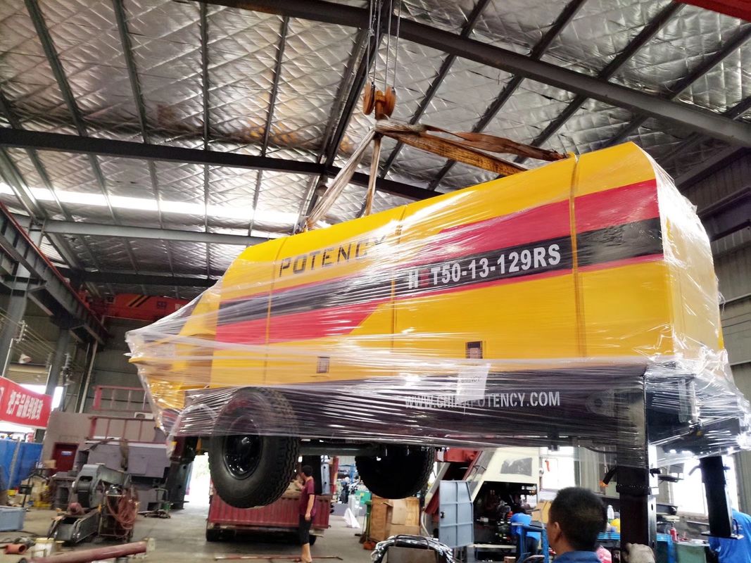 Max.Theoretical Horizontal Reach 810m Trailer Concrete Pump HBT50.13.129RS for Heavy-Duty Applications