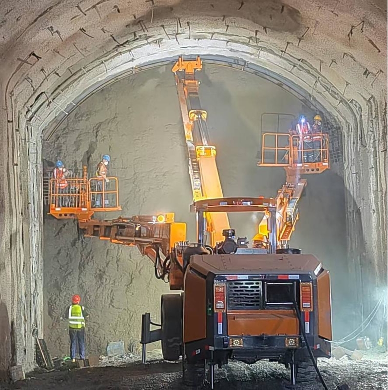 Dual Power Arch Installation Trolley KGJ312 with 3 Booms for Tunnel Construction