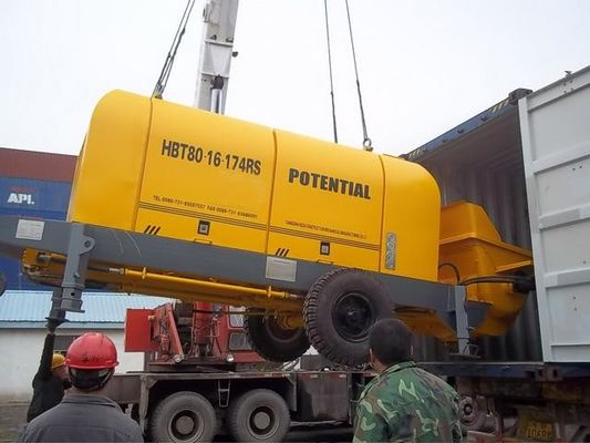 High Power Precision Concrete Pumping HBT80.16.174RS 0.7 m3 Hopper Capacity