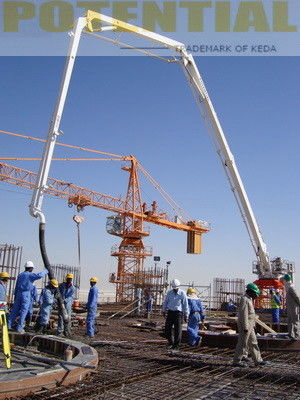 380V / 50Hz Concrete Placing Boom 3 Sections Folding Type For Concrete Placement