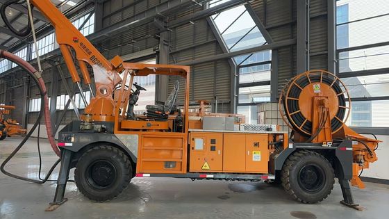 Distance Upward 17 - 19m Robotic Shotcrete Machine 55KW / 1480rpm Max Output 4 - 30 M3/H