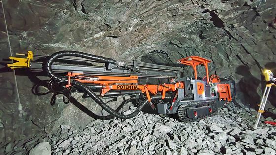 Sturdy Chassis Structure Rock Drilling Trolley For 0.8 - 2m/Min Drilling Speed