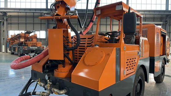 Cummins Engine Powered Robotic Shotcrete Machine with 4 Sections and 3 Levels of Scalability Weighing Around 11t